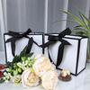 10pcs Small White Black Gift Bags with Handles Thank You Bags with Bow Ribbon Party Favor Bags
