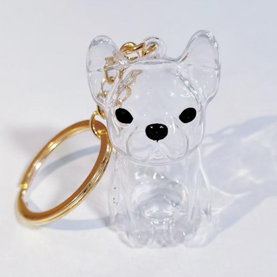 Dog Hair Collector Charm Keychain Transparent Pet Fur Keepsake Capsule Rabbit Memorial Pet Hair Collection Bottle Charm with Keyring Gift for Pet