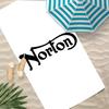 Brand Norton Motorcycles Towel Polyester Beach Towel Quick Dry Sand Free Bath Towel for Summer Pool Travel Vacation