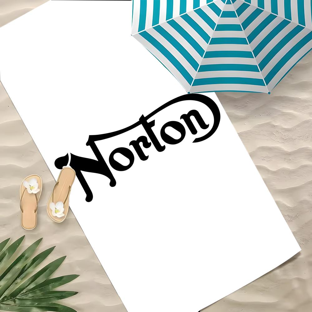 Brand Norton Motorcycles Towel Polyester Beach Towel Quick Dry Sand Free Bath Towel for Summer Pool Travel Vacation