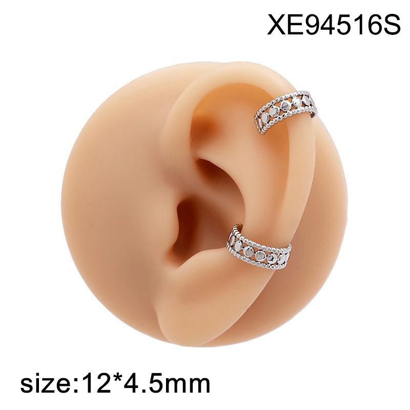 European Luxury Titanium Steel No-Pierce Ear Cuff for Women - High-End Fashion Open Hoop Earring