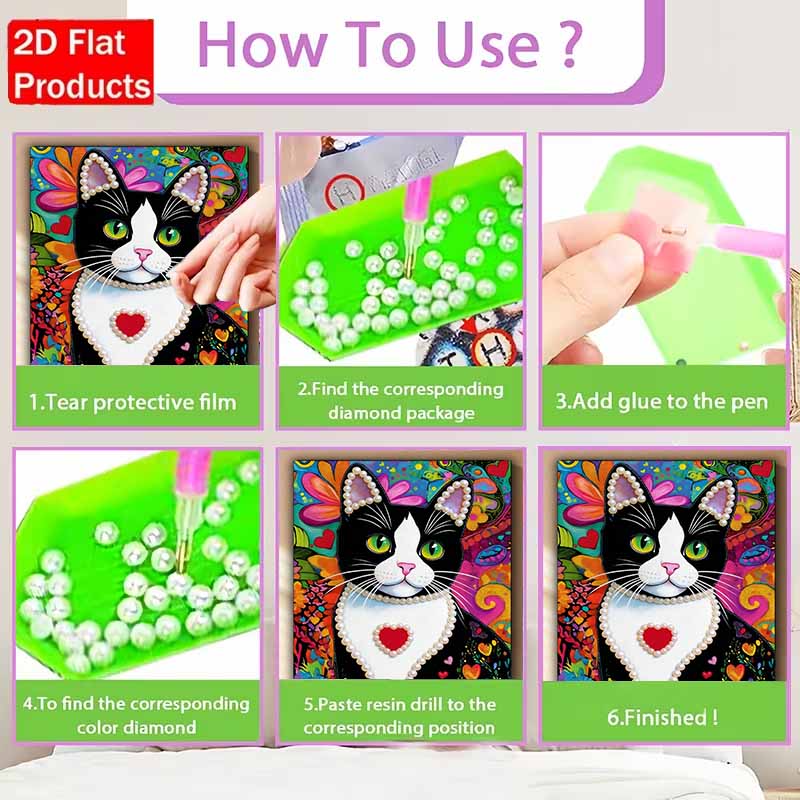 DIY Loving Black Cat Pearl Diamond Art Kits Without Frame 30x40cm Gem Art Diamond Painting Kits for Adults/Beginners Gift Idea Home Wall Decor