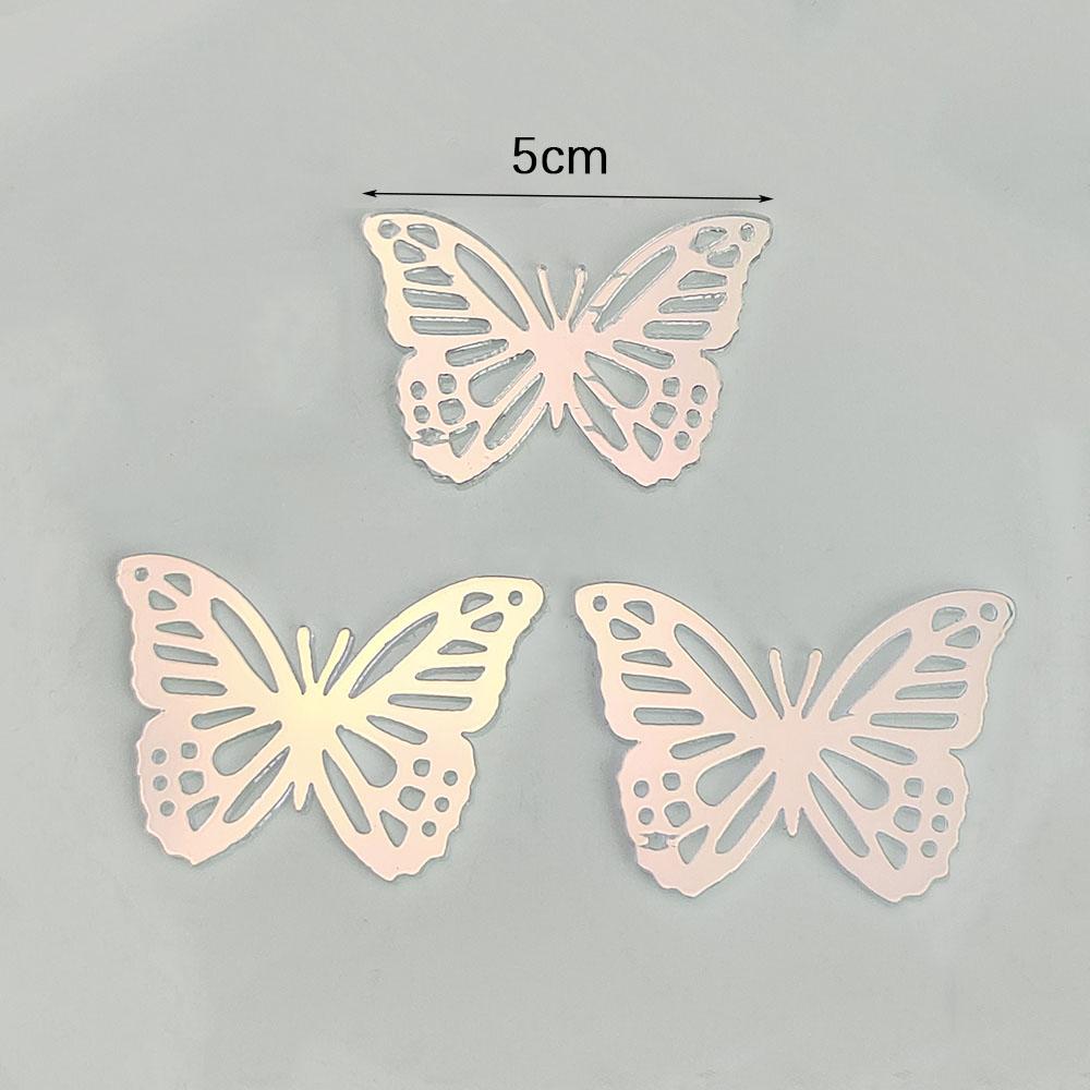 

10 шт. 3D украшение для торта в виде бабочки из золота и серебра, акриловые полые украшения для кексов на день рождения, свадьбу, годовщину, вечеринку по случаю рождения ребенка