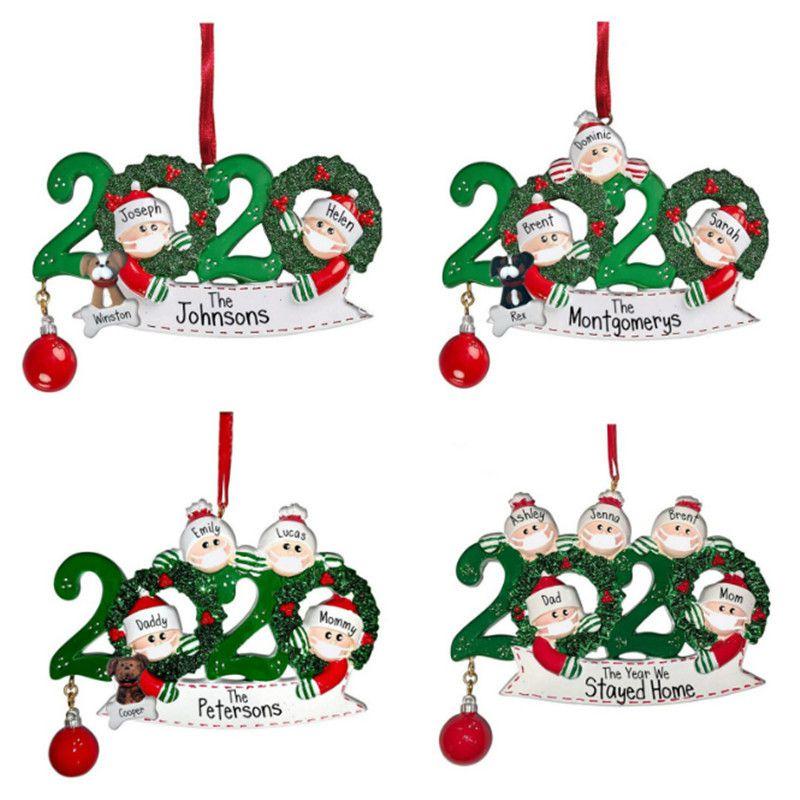 2020 Christmas Tree Ornament Quarantine Family Xmas Lockdown Decoration For Unique Festive Spirit