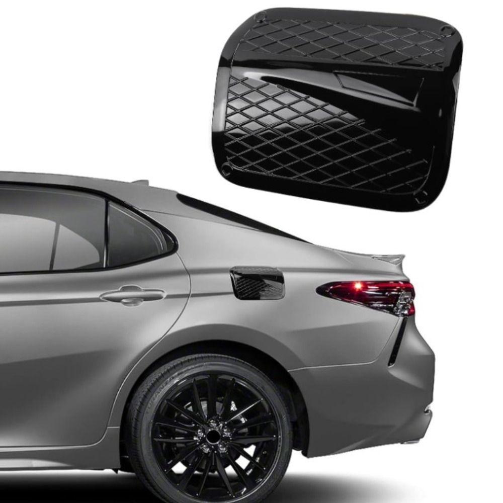 Car Gas Tank Door Cover Trim Carbon/Black ABS Fuel Tank Cover Car Gas Tank Door Cover Oil Gas Cap Exterior Decoration for Toyota