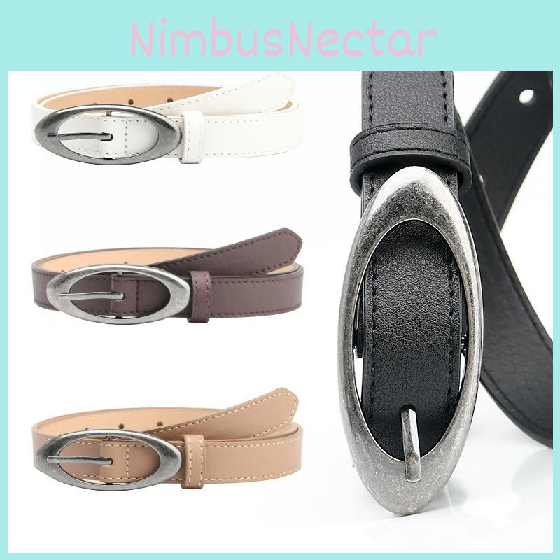 Modischer Freizeit-Ledergürtel für Damen mit Legierungsschnalle für Jeans und Hosen