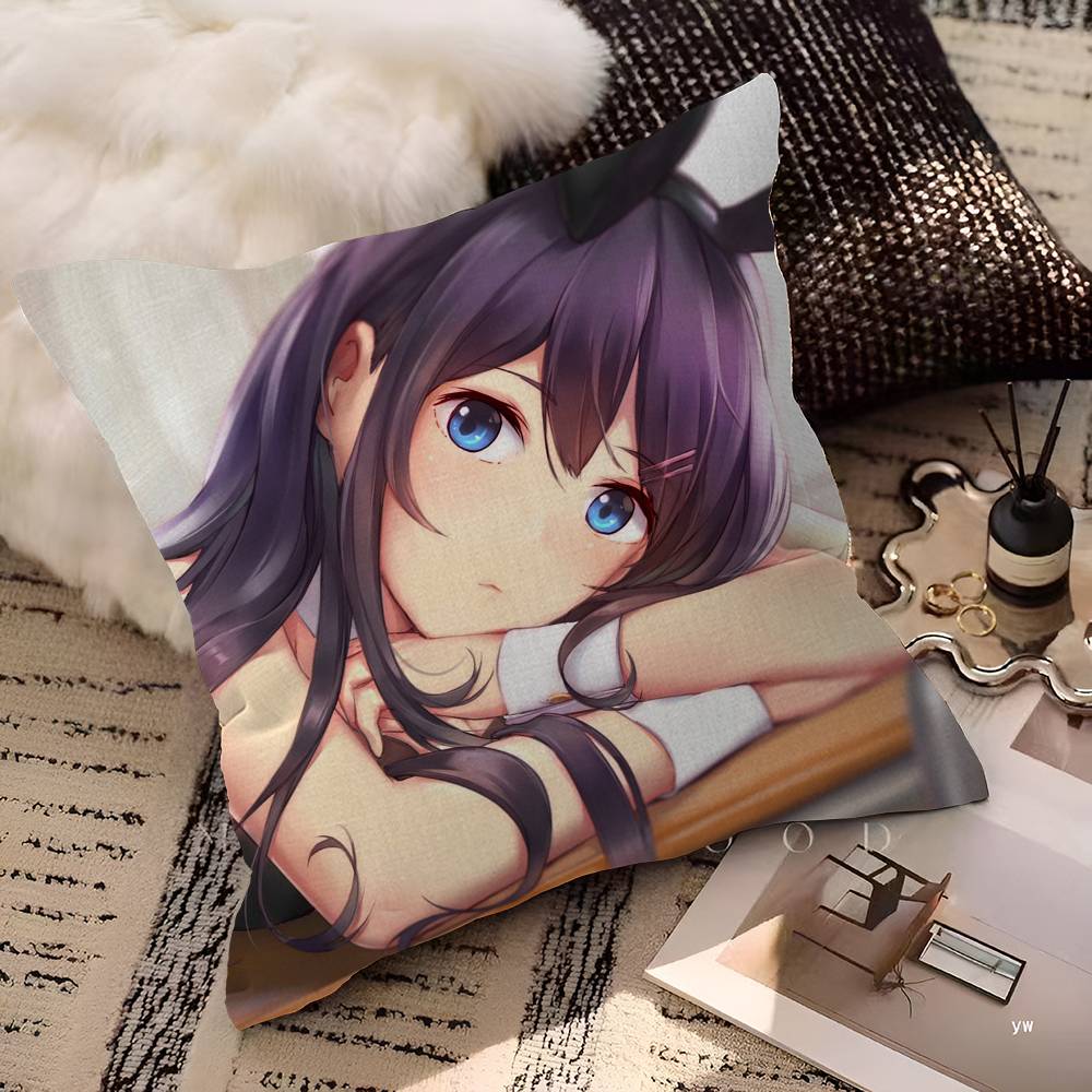 Rascal Does Not Dream Of Bunny Girl Cushion Cover Decorative Pillow Sofa Home Decor Case Pillow Cases