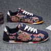 Hot Sale Suede Casual Shoes Men Chinese Style Sports Shoes Fashion Printed Men's Sneakers Lightweight Mens Walking Jogging Shoes