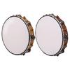 Round Tambourine Drum Bells Handbell Clap Drum Tambourine Musical Instrument Drum Bells Toy Gift for Women Men