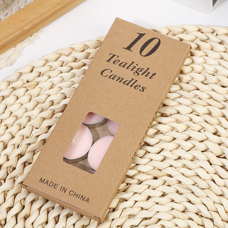 10 Aluminum Shell Tea-light Candles for Valentine's Day Proposals, Hotels, Insulation