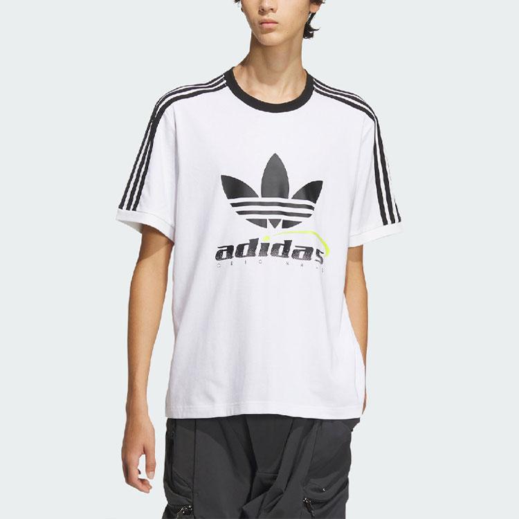 adidas Originals Logo Play Short Sleeve T-Shirt Men Tops White IW6310