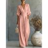 Tuta Elegante Monocolore con Scollo a V e Cintura in Vita per Donna - Nuova Collezione Primavera/Estate 2026