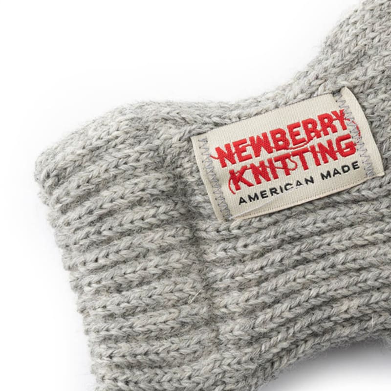 NEWBERRY KNITTING Hirschlederwollhandschuhe - Grau