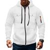 Men's Sweatshirt Hoodie Zipper Multi-pocket Cardigan Men's Sports Large Size Casual Hoodie