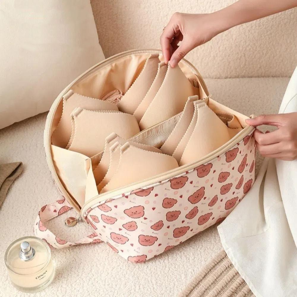

Sorting Travel Bra Organizer Large Capacity Socks Panty Divider Pouch Holiday Style 4