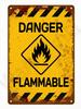 A Collection of Vintagestyle Industrial Warning Signs Echoing the Warnings of Hazards In the Retro Era