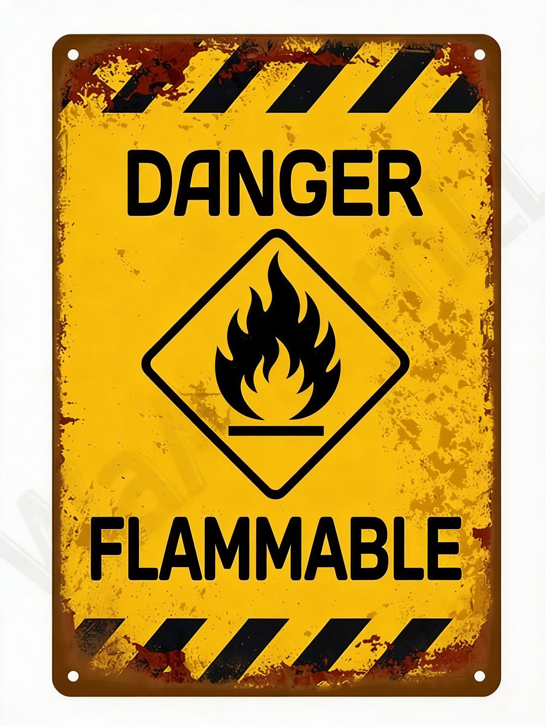A Collection of Vintagestyle Industrial Warning Signs Echoing the Warnings of Hazards in the Retro Era 20x30cm（7.8x11.8inch）