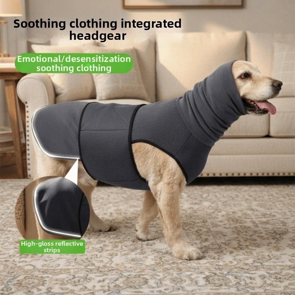 Pet Supplies Elastic Dog Anxiety Vest Reflective Warm Dog Soothing Clothes Comfortable Adjustable Dogs Calming Jacket Rainy Day