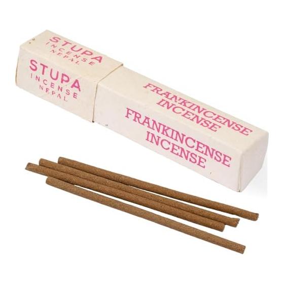 Frankincense incense Himalayas Nepal Burns for about 25 minutes 15 sticks Thick Woody and earthy scent of frankincense Yoga Meditation Aroma Room
