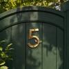 Bee House Number for Outside, Weather-proof Alloy Floating Address Numbers, Metal Number Sign for Door, Mailbox, Wall, Yard