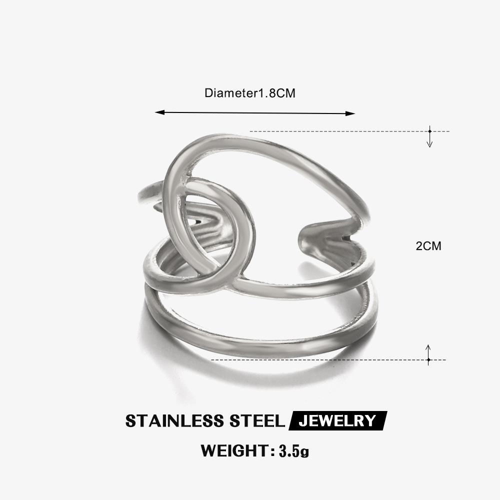 Lats Fashion Geometric Open Ring Stacked Irregular Ring For Women Party Festival Accessories