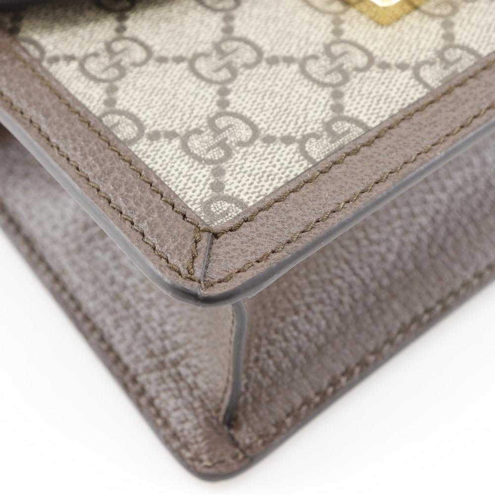 GUCCI Ofidia Shoulder Bag 696180 Sherry line Mini ChainShoulder Brown GG Supreme Canvas Women Used