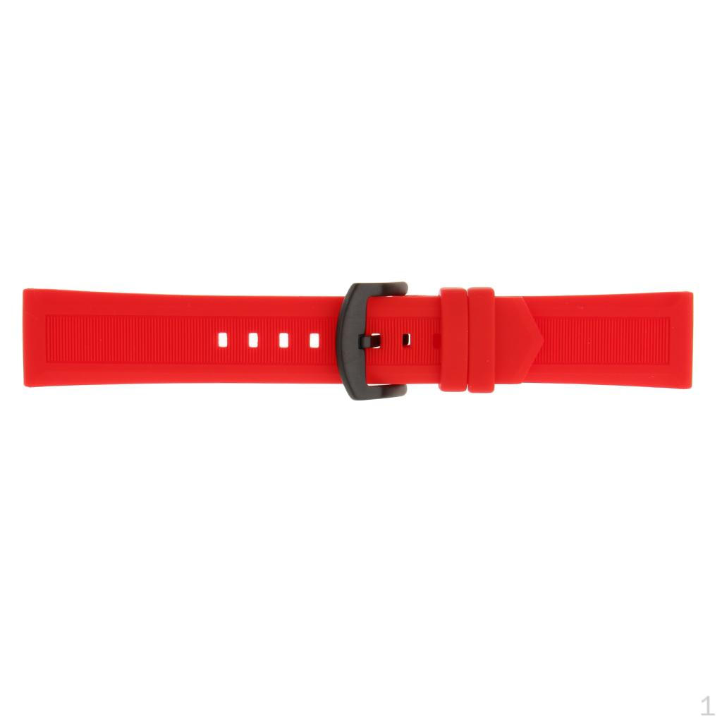 Red Silicone Rubber Bracelet Watch Band Replacing Accessories