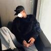 Herren Winter Strickpullover aus Kunstminkpelz - Modisch, Dick, Lockerer Schnitt, Rundhalsausschnitt