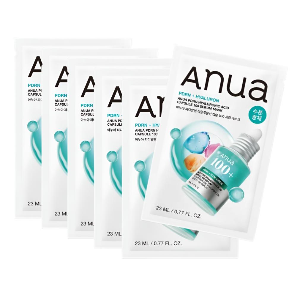 Anua PDRN Hyaluronic Acid Capsule 100 Serum Mask Sheet 6ea Set – K-Beauty Trending Skincare