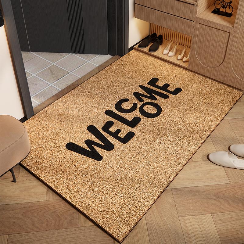 Door Floor Mat Silk Ring New Door Mat Door Non-Slip Foot Pad Dirt-Resistant Leave-In Door Entrance Carpet