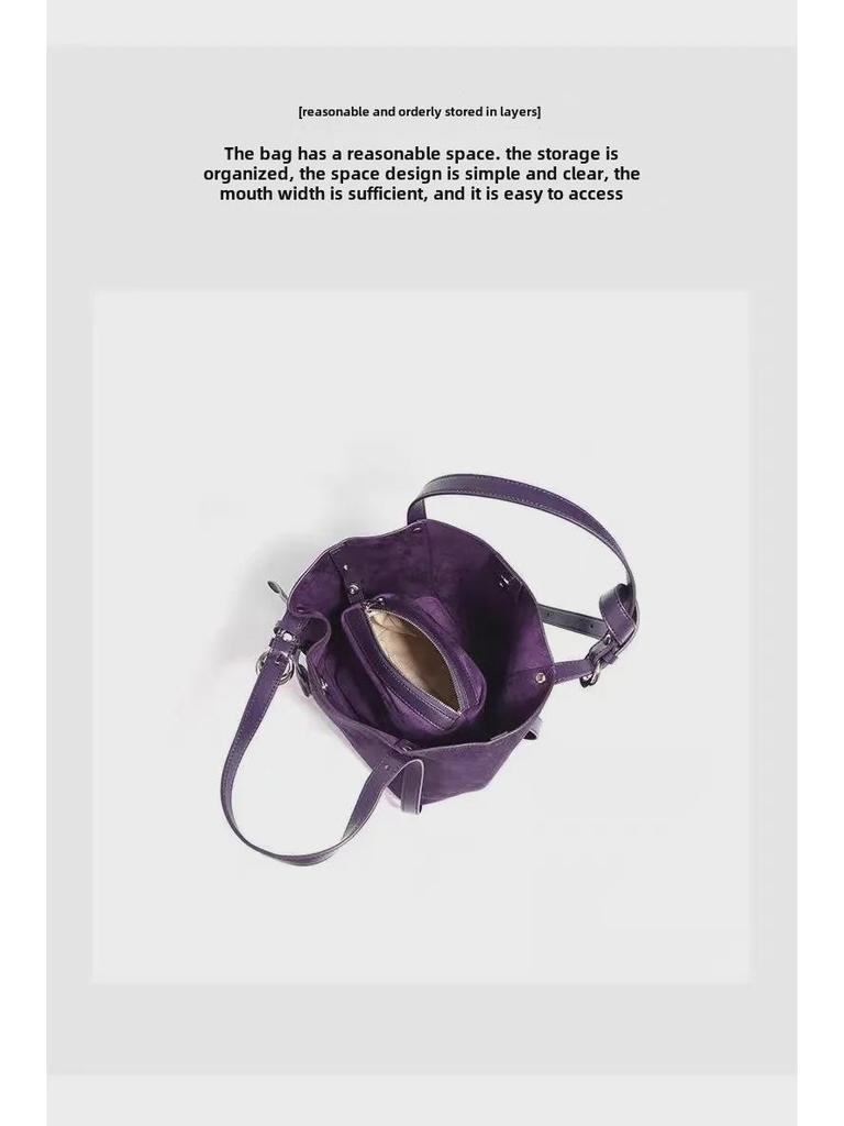 2024 Women's Genuine Leather Large Capacity Commuting Tote Bag