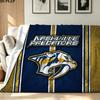 Nashville Predators Print Flannel Blanket High Quality Warm Comfortable Cover for All Seasons Perfect for Gifts Home Decor