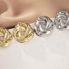 Gold Exquisite And Silver Plated Alloy Geometric Earrings Trendy Style Spring