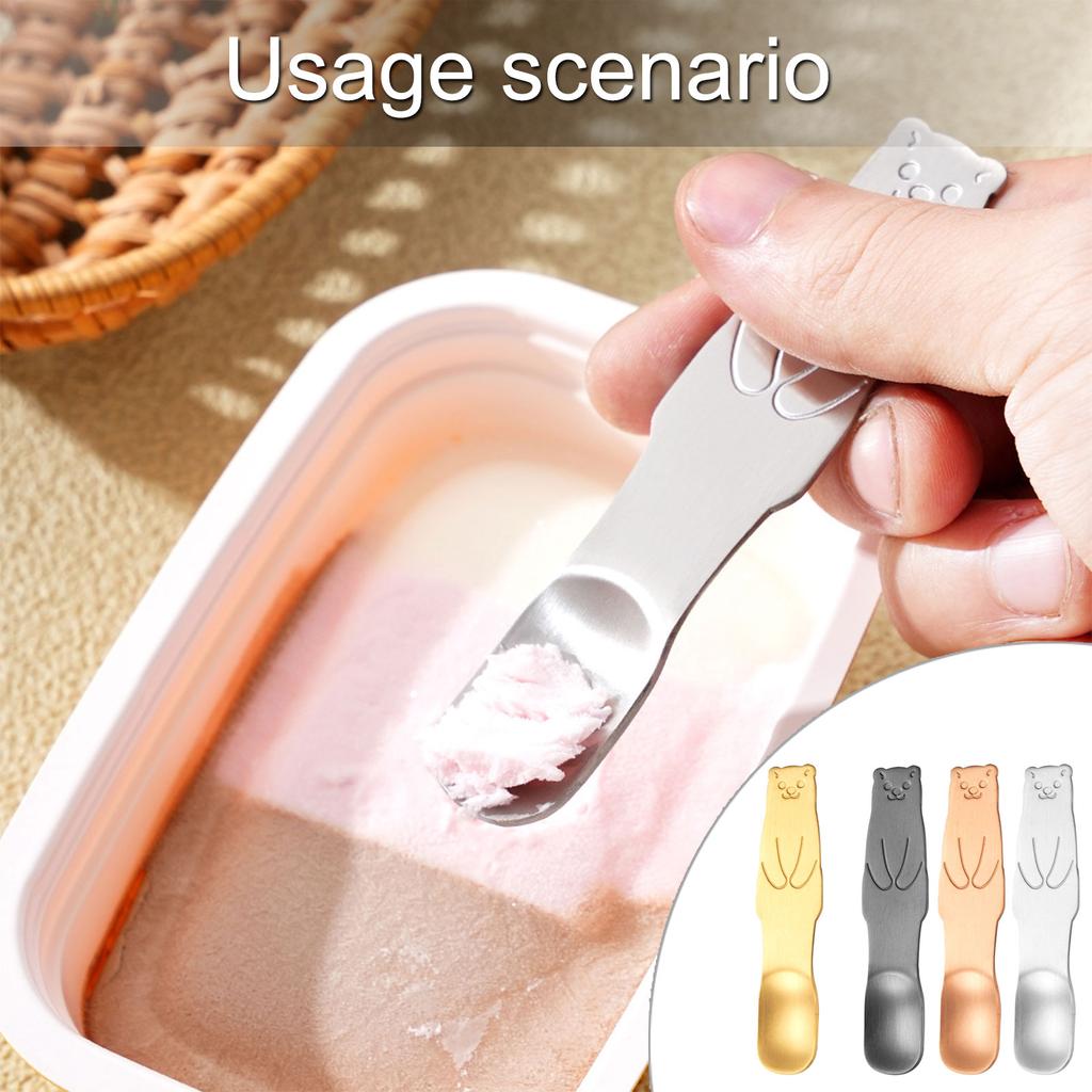 Lžičky z nerezové oceli 304 ve tvaru medvídka Malé kuchyňské náčiní Kávová lžička Vhodná k míchání a servírování