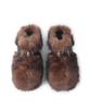 Lecyto Buckle Fur Clog_[Brown]