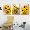 Oil Flower Art Poster Sunflower Canvas Painting Yellow Brilliant Wall Art Nordic Prints Pictures for Living Room Home Decor