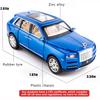 1/24 Scale Rolls Cullinan SUV Model autíčka, zinková slitina stahovací autíčko se zvukem a světlem pro děti Kluk Dívka Dárek