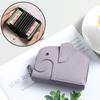 2024  Japanese Creative Ins Style Cute Little Elephant Zipper Wallet Women'S Fresh And Compact Leather Coin Purse Cute Wallet