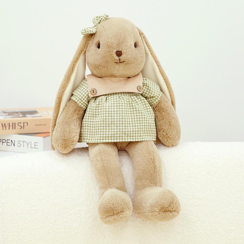 Rabbit Charming Lilac Plush Toy With Long Ears Soft Pp Cotton Stuffed Animal For Kids