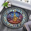 Saxophone Music Festival Night Round Area Rug Under Office Chairs Bedroom Living Room Home Decor