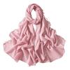 yangyizhi Washable Shawl, Ethnic Style Chiffon Texture Head Wrap with Faux Pearl Chain, Breathable All-Season Drape Headscarf for Daily Wear