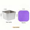 Stainless Steel Sauce & Salad Container with Silicone Lid, 60/180ml, Leakproof Square Design