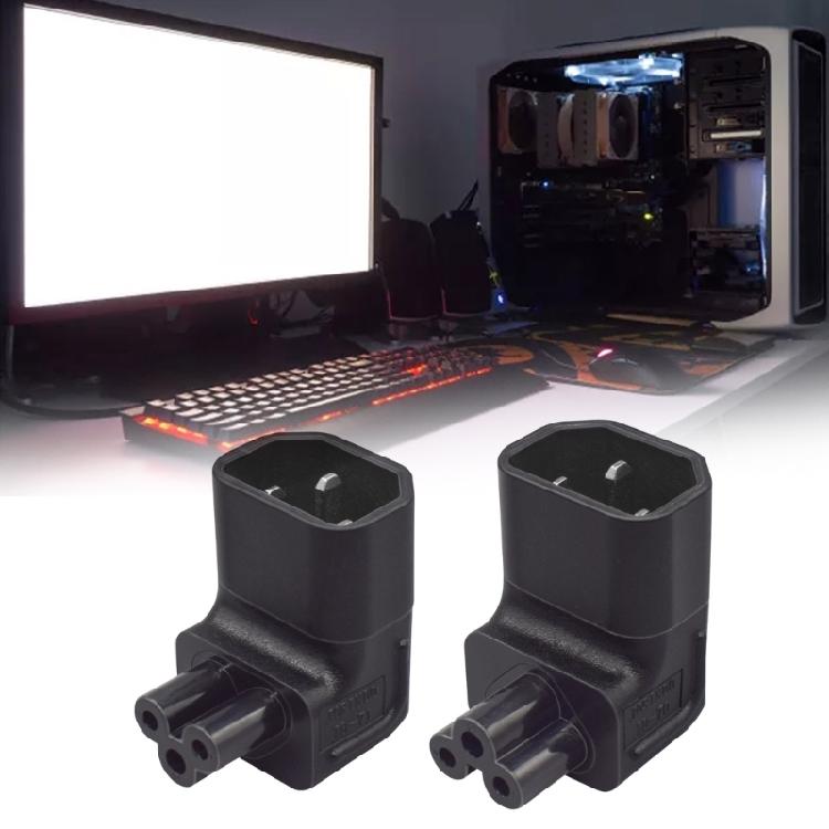 Adaptador de Corriente Universal Convertidor Adaptador IEC 320 C14 a C5 Ángulo Arriba/Abajo