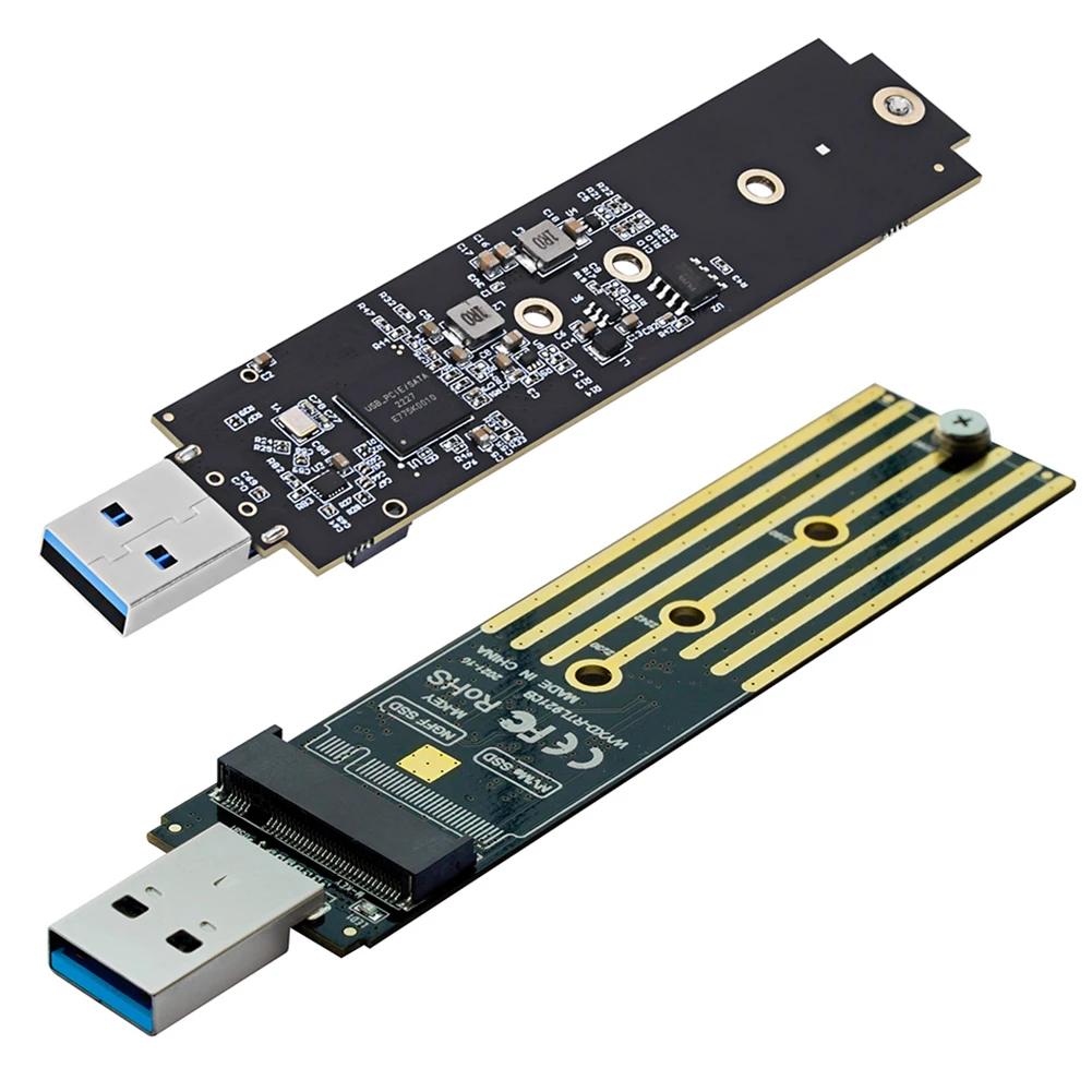 NVME To USB Adapter 10Gbps M.2 NVME USB 3.1 Adapter Max 2TB Dual Protocol NVMe SATA M2 SSD Board for M.2 2230 2242 2260 2280 SSD