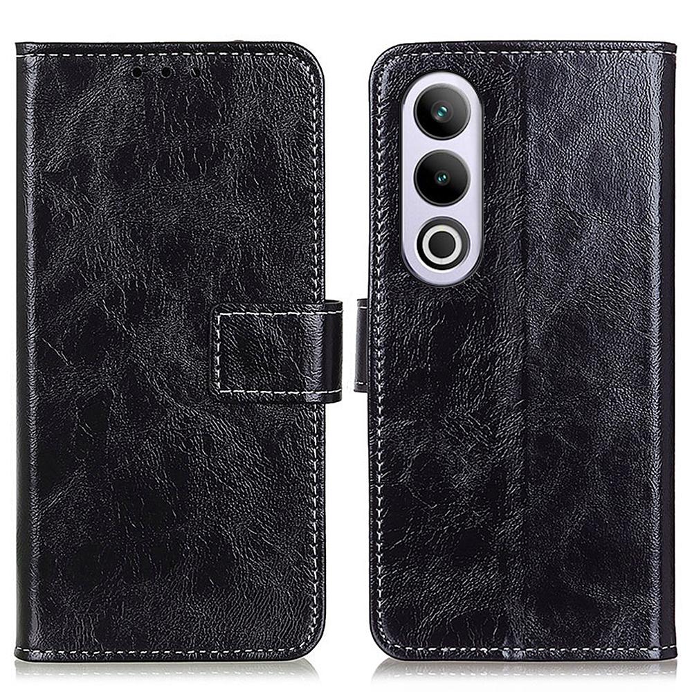 For OnePlus Nord CE4 5G/Oppo K12 Case Retro Style Shockproof PU Flip Phone Cover