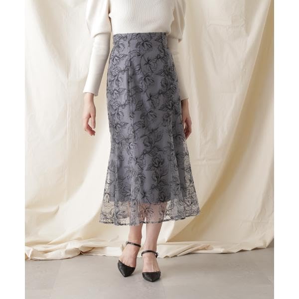 Jill by Jill Stuart Women's Rose Embroidery Mermaid Skirt, Pink, 125-3220019