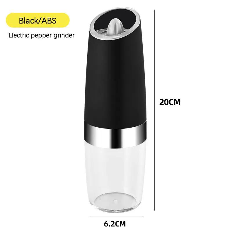 Automatic Salt Pepper Mill Grinder Electric Stainless Steel LED Light Gravity Operated Mills Kitchen Spice Tools Set for Cooking