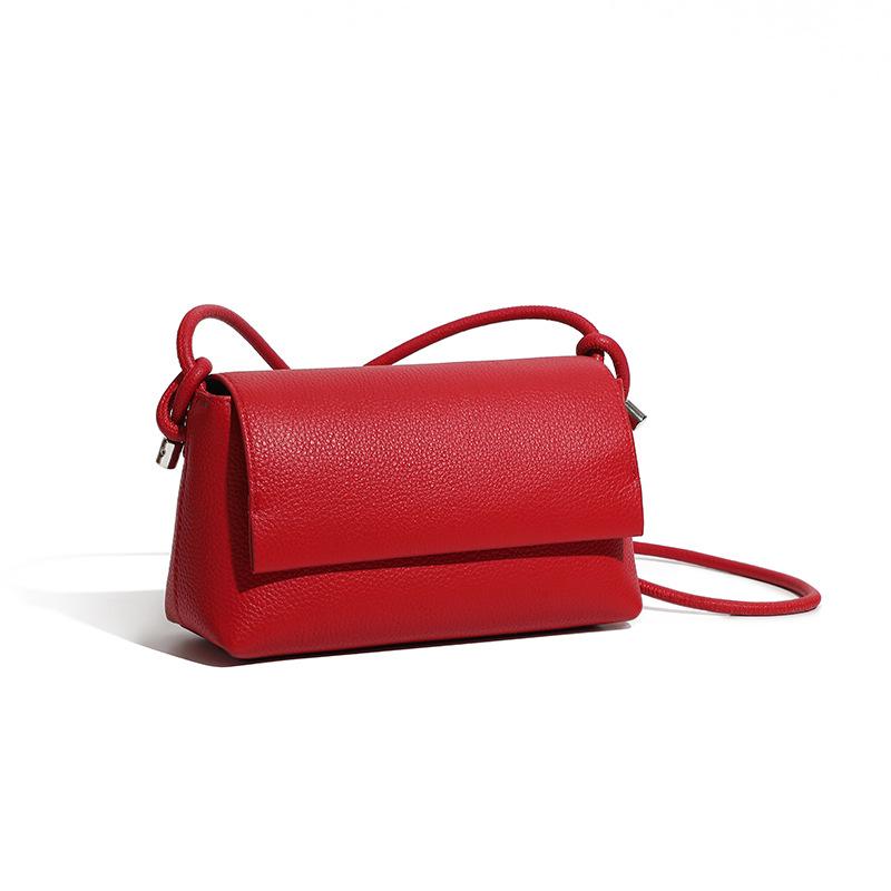 Top Layer Cowhide Hundred Styles Fashionable Women's Bag 2025 New Style Small Popular Single Shoulder Underarm Small Bag