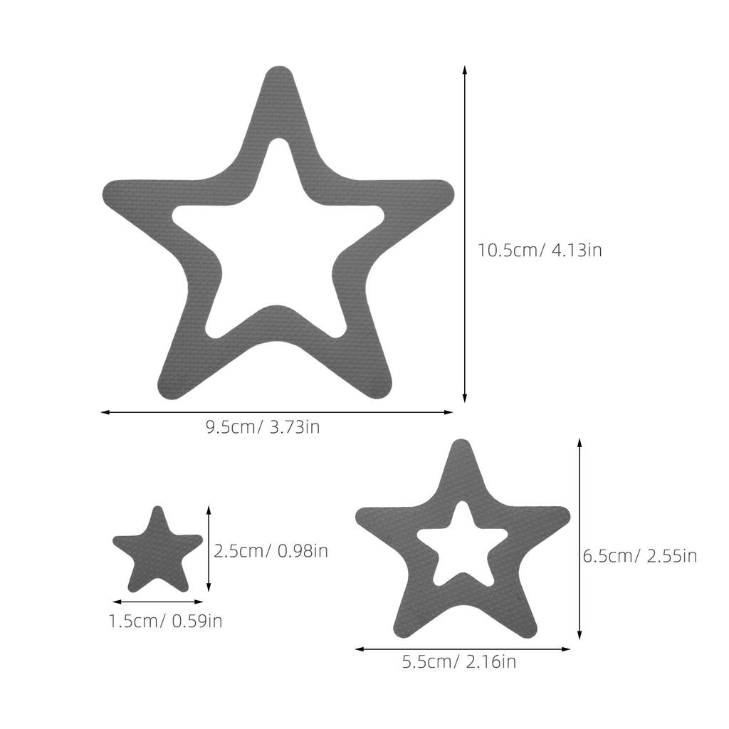 12Pcs Non-Slip Bathroom Floor Stickers Star Shape Waterproof Bathtub Decals Self-Adhesive Shower Grip Stickers Anti Slip Tub
