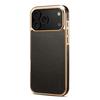 DENIOR A01 Etui na iPhone 17 Pro Max Woskowana tekstura Prawdziwa skóra bydlęca Galwanizowana tylna okładka